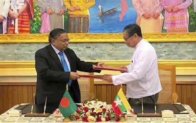 Bangladesh and Myanmar signed an agreement